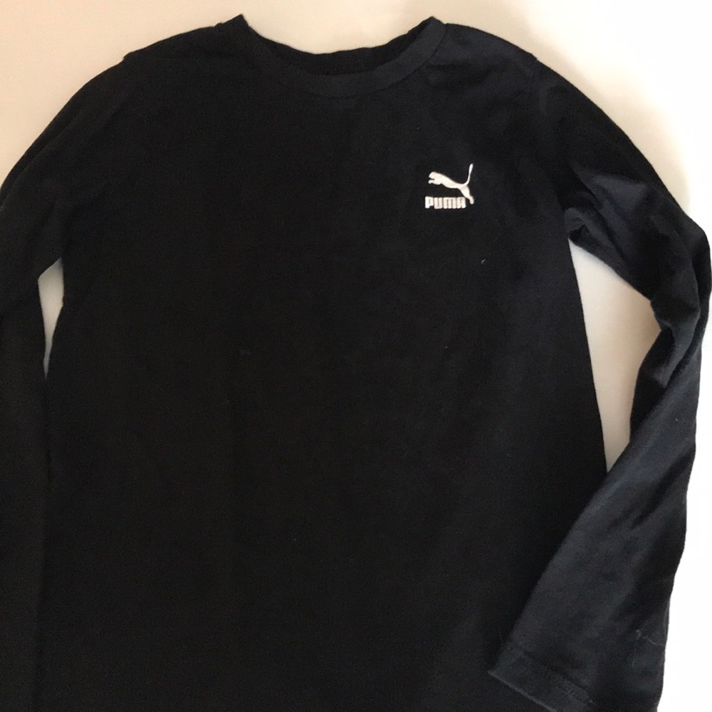 Puma black long sleeve tee size 7